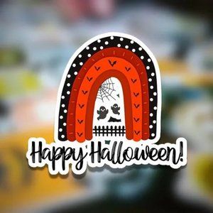 Happy Halloween Rainbow Stickers- 2 Sticker Sheets